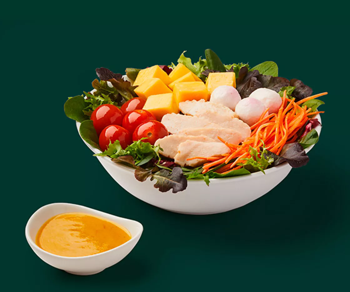 Ensalada mango y queso