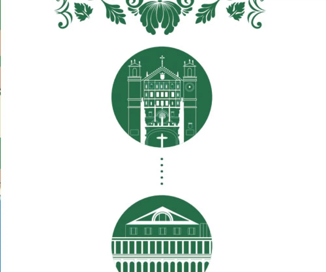 Ilustración de marcapáginas en tonos verdes